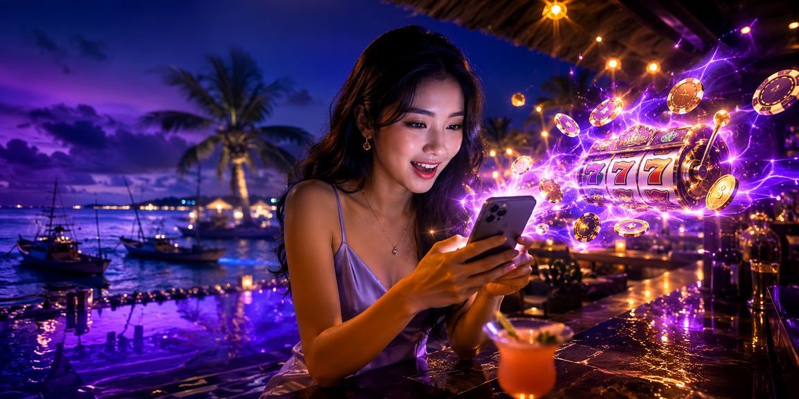 Người chơi thưởng thức slot game tại Mũi Né với ly cà phê Việt Nam bên cạnh